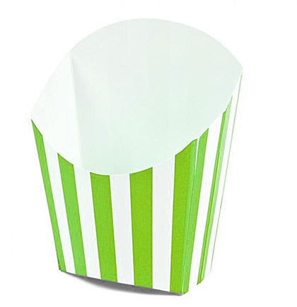 Lime &amp; White Striped Favor Box - Set of 6