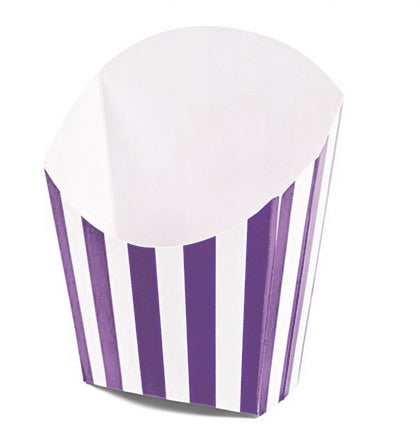 Purple & White Striped Favor Box - Set of 6