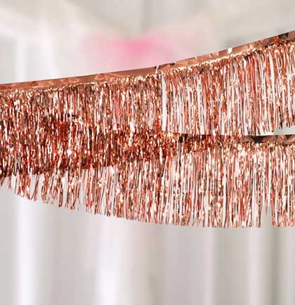 Rose Gold Fringe Garland - 6.5ft