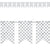 White & Silver Polka Dot Pennant Banner - Set of 2