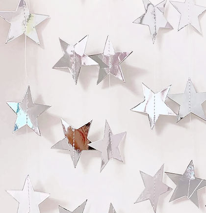 Silver Star Garland
