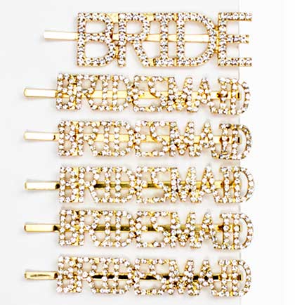 Gold Bride & Bridesmaid Hair Clips