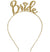 Bride with Diamond Gold Glitter Headband
