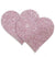 Light Pink Heart Shaped Glitter Pasties & Whip Set