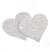 Silver Heart Shaped Glitter Pasties