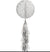 White and Silver Hanging Honeycomb - 28"