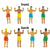 Hunks In Trunks Drink Dudes - Set of 4