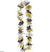 Black, Gold & Silver Sparkle Lei