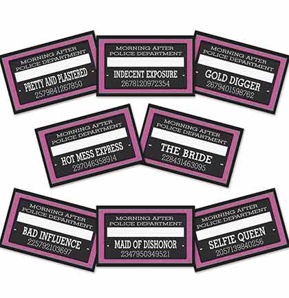 Party Police Mugshot Photo Props