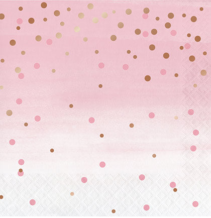 Rose Gold Confetti Luncheon Napkins