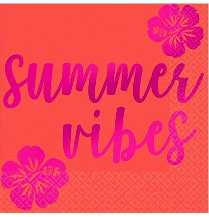 Summer Vibes Beverage Napkin