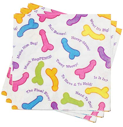 Risque Bachelorette Party Napkins - Set of 8
