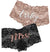 Wifey & Mrs. Black & Taupe Lace Boyshort Panty Set 2pc