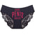 Hot Pink Same Pen*s Forever Lace Inset Blue Bikini Panty