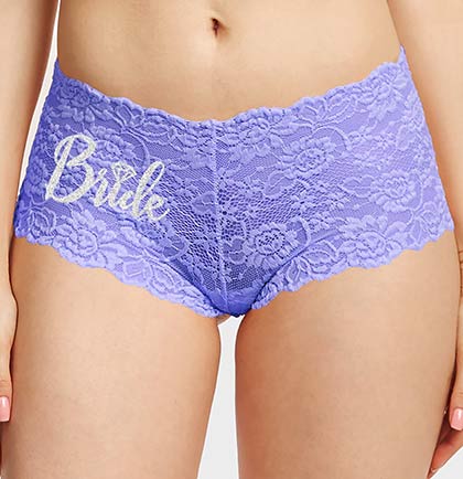 Silver Bride with Diamond Lace Boyshort Panty