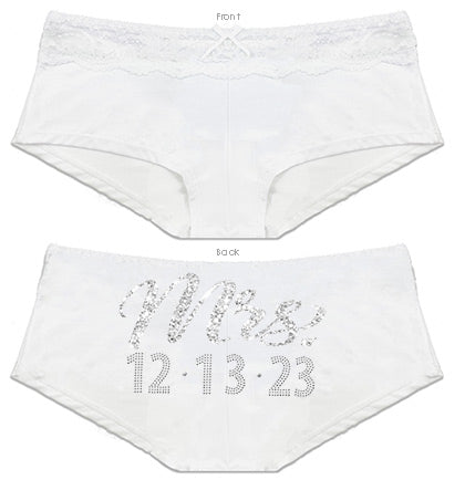 Custom Mrs. Panties, Lingerie Shower Gift