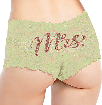 Rose Gold Mrs. Lace Boyshort Panty