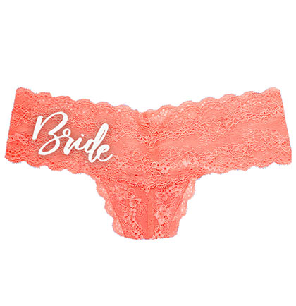 White Glam Bride Lace Stretch Thong