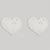 White Heart Shaped Glitter Pasties