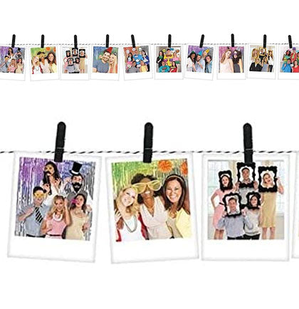 Black Photo Clip Garland - 12ft