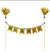 Decorate the cake in style with this unique topper. The set includes two wooden picks with gold tinsel at the top and a banner that says Mr. & Mrs. on gold metallic pennants. The perfect topper for the wedding rehearsal cake or wedding cake. 