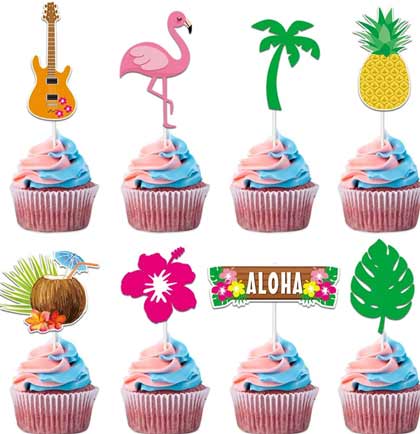 Tropical Treat Toppers - Set of 8