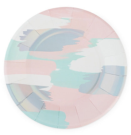 These pretty Pastel Brushstroke Plates will be perfect for the bridal shower or bachelorette party. The pastel and iridescent plates will add some pretty drama to your party tables with the unique brushstroke pattern. Pair them with other pastel tableware to complete the look. 