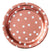 Rose Gold & White Polka Dot Dessert Plates - Set of 16