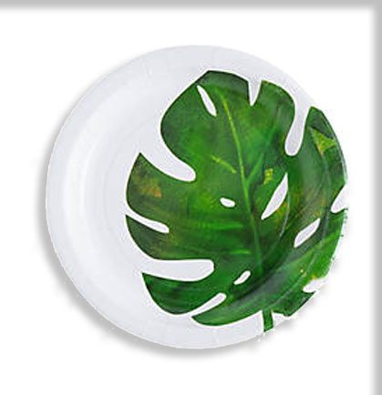 Leaf Dessert Plates - Set of 16