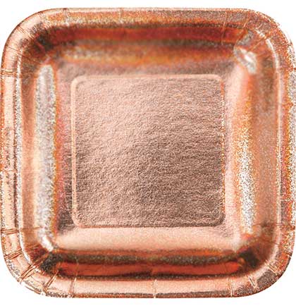 Rose Gold Square Plates