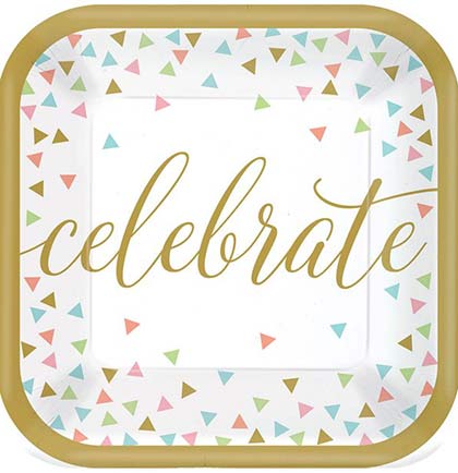 Celebrate Confetti Dessert Plates