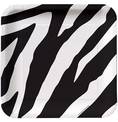 Zebra Print Square Plates | Bachelorette Party Decorations | The House ...
