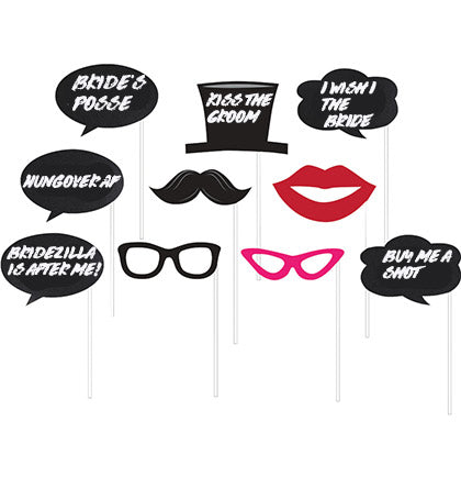 Chalkboard Photo Booth Props - 10pc