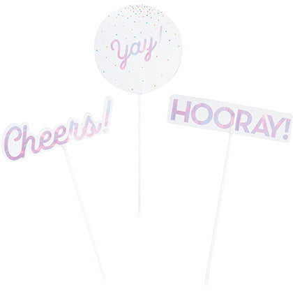 Iridescent Centerpiece Sticks - Set of 3