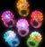 Multi-Colored Bumpy Light Up Ring Set of 6