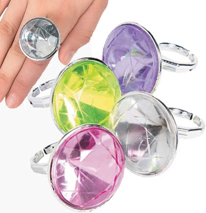 Multi Colored Diamond Ring Set of 12