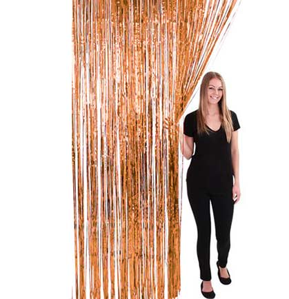 Rose Gold Fringe Curtain