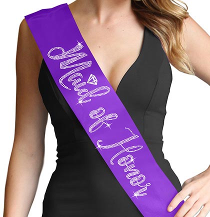 Maid of Honor Diamond Rhinestone Sash