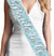 This gorgeous scalloped edge sparkle sash says "Bride to Be" in a pretty white and silver gray flirty font. This sash is beautiful and unique and makes a great gift or accessory for a bridal shower. Plus, this bride sash matches the other ice blue Bridal Shower sashes: Maid of Honor, Bridesmaid &  Brides Entourage available for purchase separately!