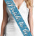 This gorgeous scalloped edge turquoise sparkle sash says "Bride to Be" in a pretty white and silver gray flirty font. This sash is beautiful, it won't shed sparkle and has a satin backside for a comfy fit.  Plus, this Bride to Be sash matches our other turquoise sparkle sashes: Maid of Honor, Bridesmaid &  Brides Entourage available for purchase separately!