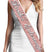 Bride's Entourage Sparkling Rosé Sparkle Scallop Sash