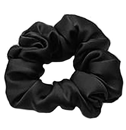 Black Satin Scrunchie - Set of 2