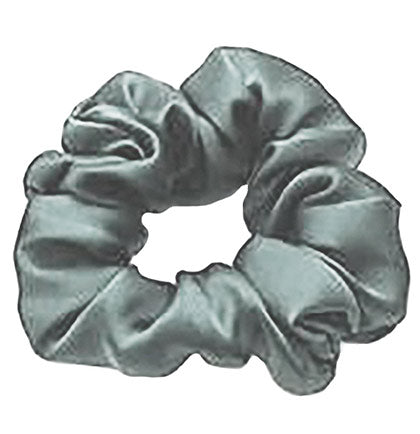 Grey Satin Scrunchie