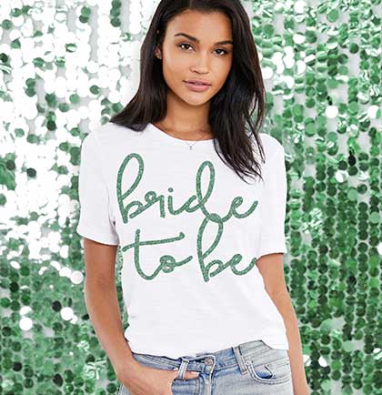 Green Bride to Be Lovely White Tshirt