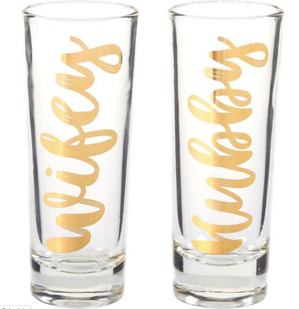 Wifey &amp; Hubby Tall Shot Glasses