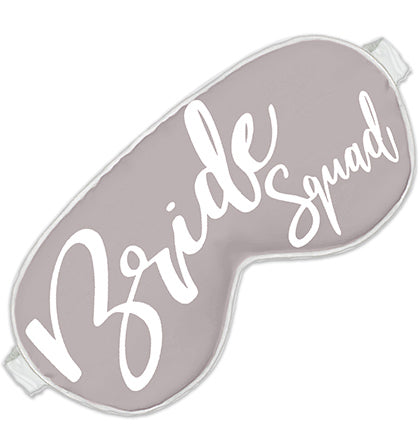 Bride Squad Glam Silver Party Sleep Mask