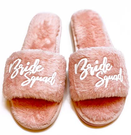 slippers rose gold