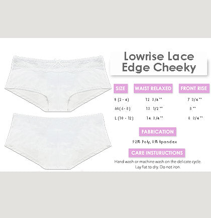 I ♥ Custom White Lace Edge Cheeky Panty