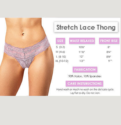 Rose Gold It's Not Gonna Lick Itself Lace Stretch Thong Panty