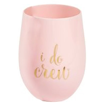 I Do Crew Stemless Wine Glass - Set of 4